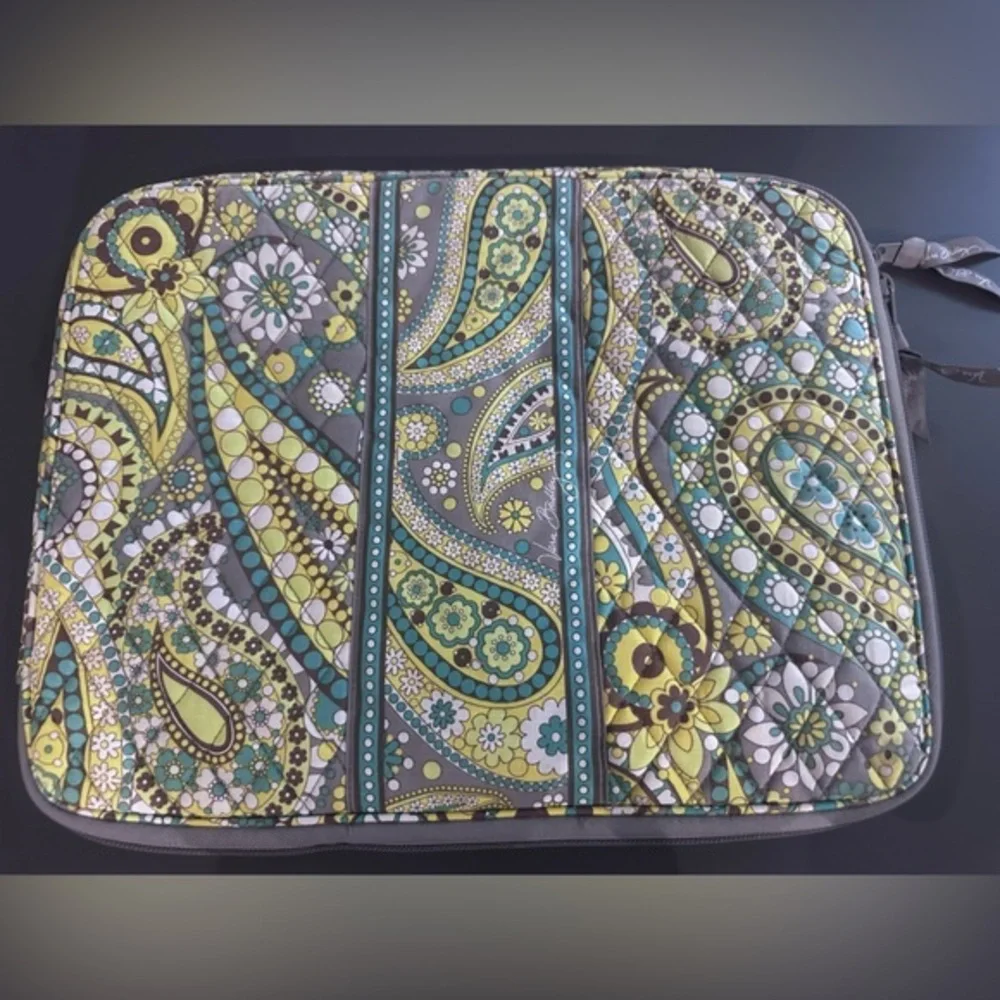 Vera Bradley Laptop Bag in Green and Yellow
